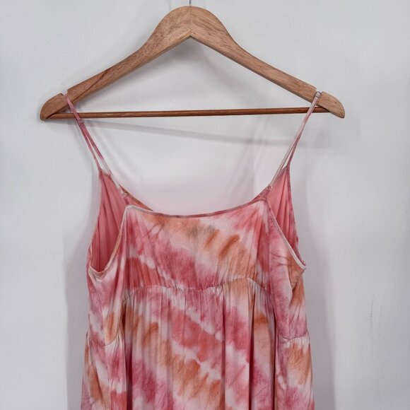 Rails Delilah Tiered Dress Womens L Pink Tie Dye Rayon Blend Adjustable Lined - Picture 7 of 10